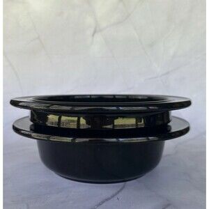 Vintage Mikasa Double Decker Casserole Set of 2 Jet Black GX X7000 Bob Van Allen